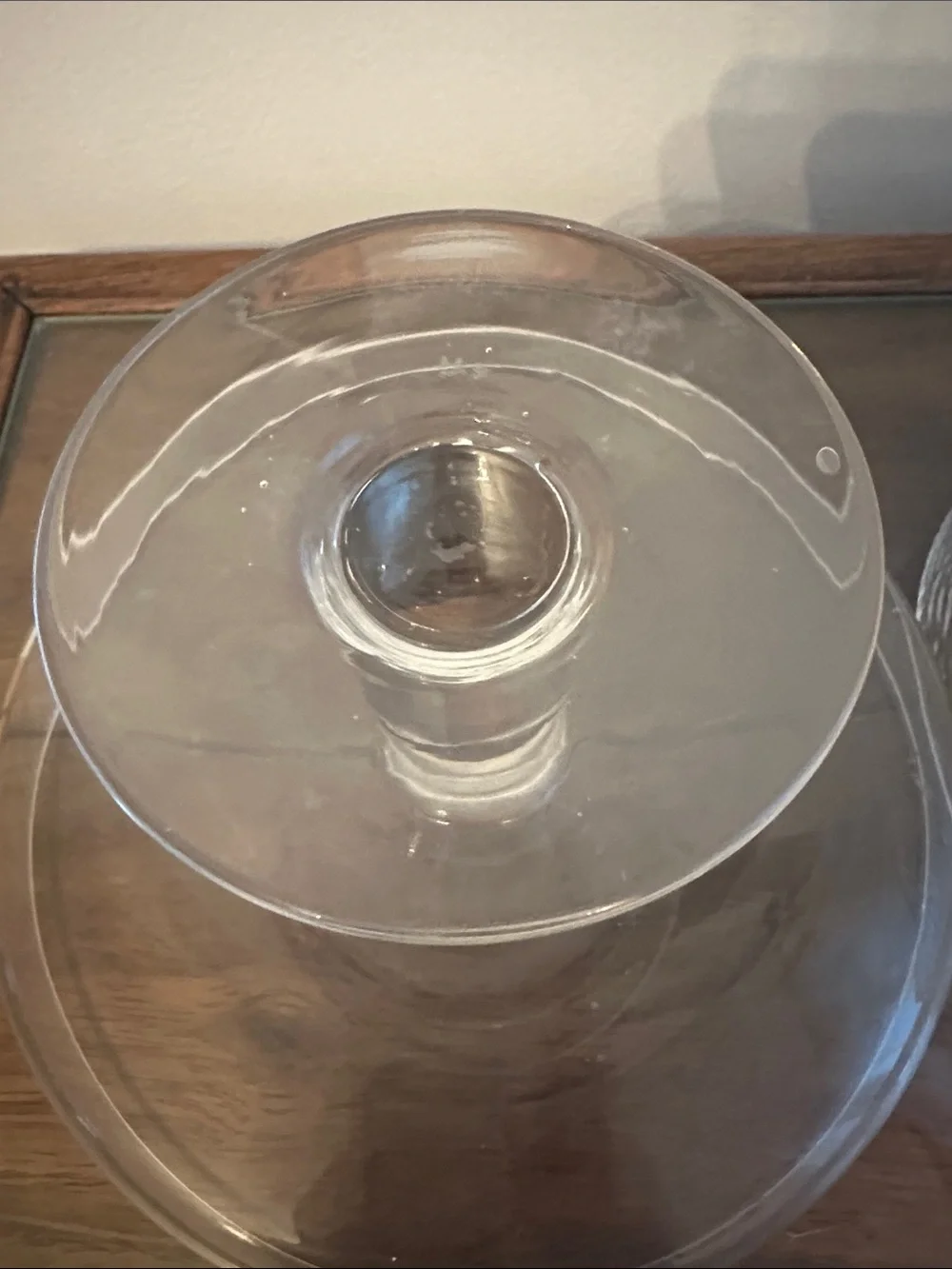 Vintage 7” Hammered Glads Pedestal Cake Stand with Matching Dome 2pc